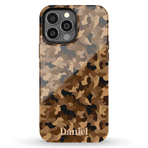 Army Camo Custom Name iPhone Case